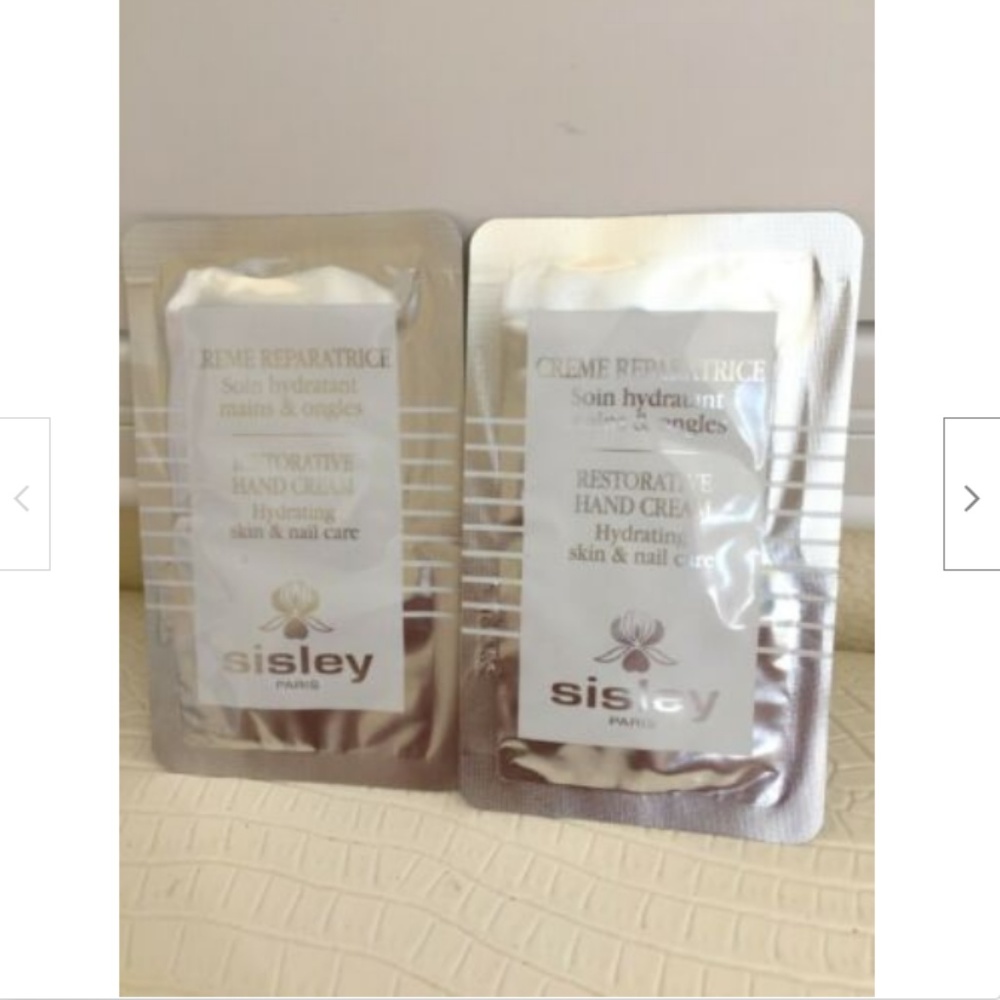 SISLEY PARIS Restorative HAND NAIL CREAM 2x Packets NEW